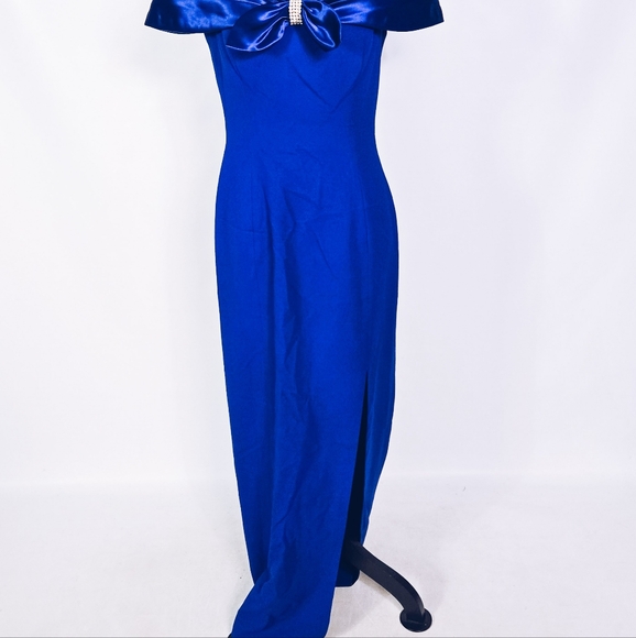 Morton Myles Vintage Royal Blue Gown - Picture 2 of 8
